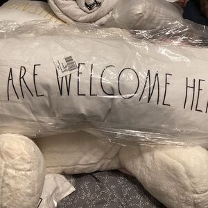 Rae Dunn all are welcome here pillow